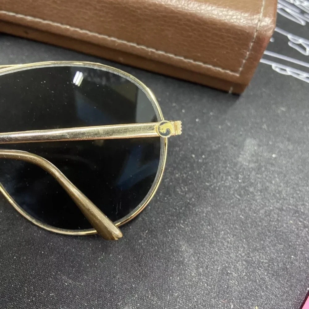 RARE Vintage Gargoyles 1980's Kittyhawk Gold Aviator Unisex Sunglasses